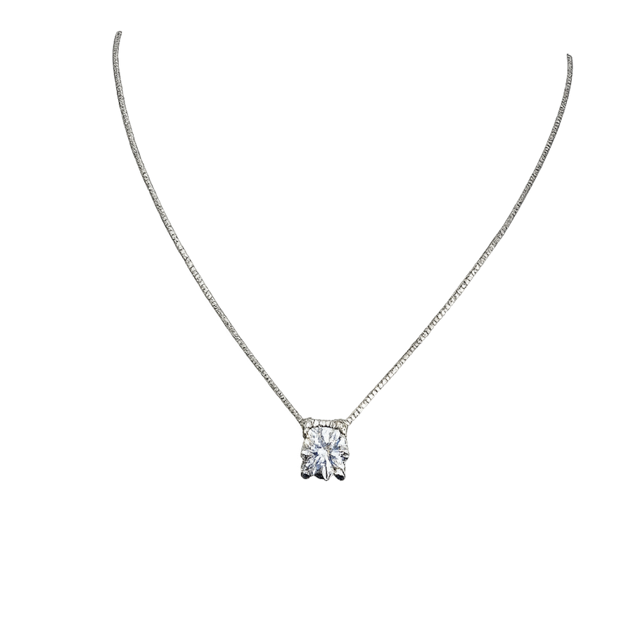 Crystal Square Pendant main product photo by DG Fine Silver