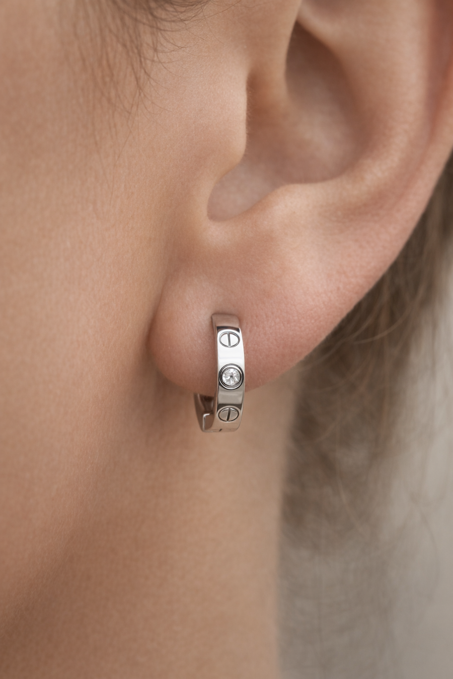 Textured Hoop Earrings alternate view 2 by DG Fine Silver
