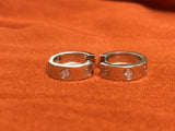 Textured Hoop Earrings alternate view 3 by DG Fine Silver