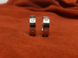Textured Hoop Earrings alternate view 4 by DG Fine Silver