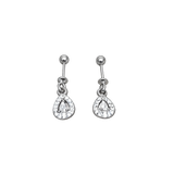 Teardrop Crystal Hoops main product photo by DG Fine Silver