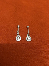 Teardrop Crystal Hoops alternate view 3 by DG Fine Silver