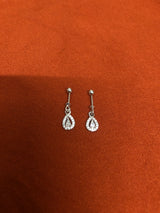Teardrop Crystal Hoops alternate view 4 by DG Fine Silver