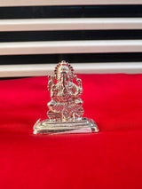 Silver Ganesha Idol alternate view 2 by DG Fine Silver