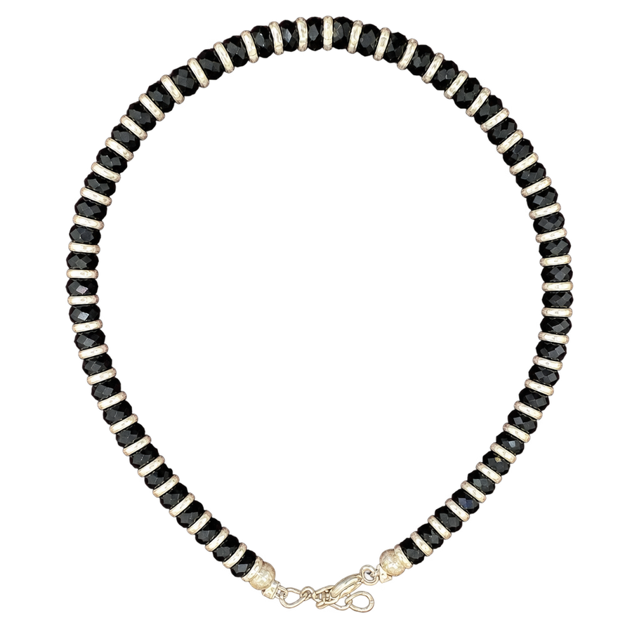 Black Bead Silver-Tone Bangle, transparent catalogue view