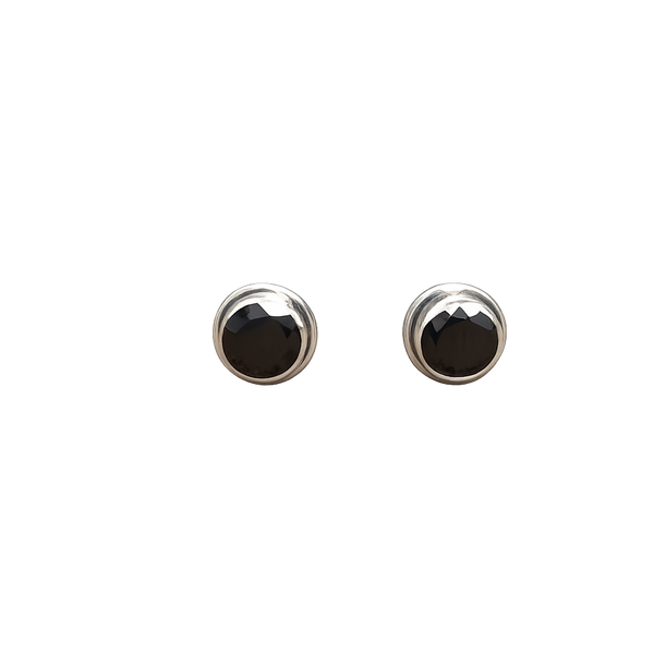 Black Stone Stud Earrings transparent catalogue product view
