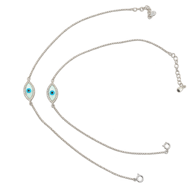 Blue Evil Eye Anklets, transparent catalogue view