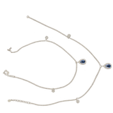 Blue Teardrop Anklet Set, transparent catalogue view