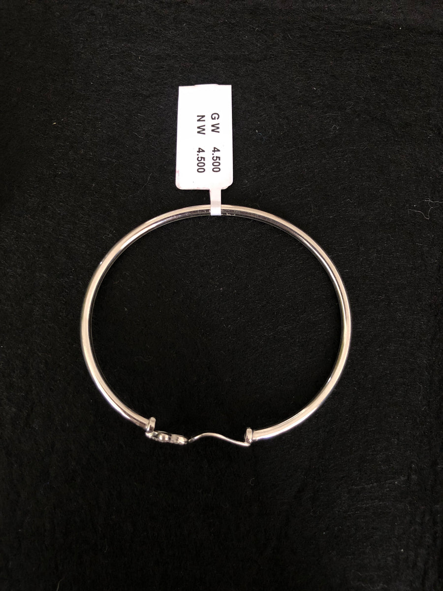 Butterfly Heart Open Bangle, top view