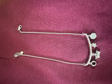 Silver-Tone Charm Anklet, top view
