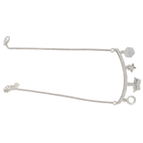Silver-Tone Charm Anklet, transparent catalogue view