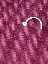 Crystal Arched Hook Nose Pin, top view
