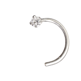 Crystal Arched Hook Nose Pin, transparent catalogue view
