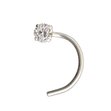 Crystal Solitaire U Nose Pin, transparent catalogue view