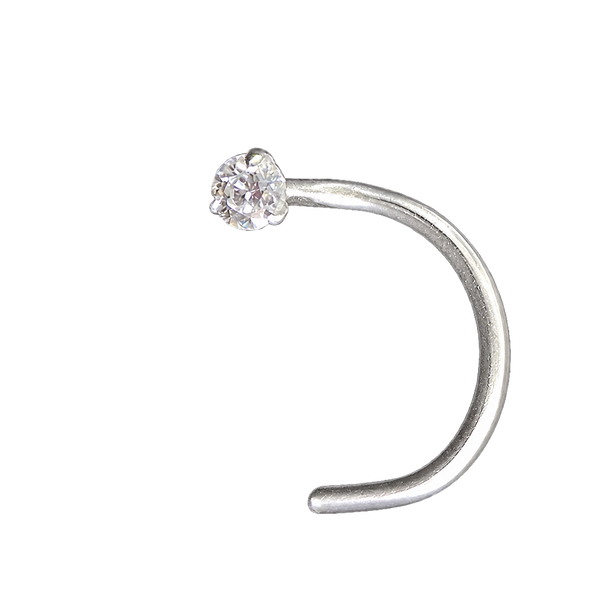 Crystal Hook Nose Pin, transparent catalogue view