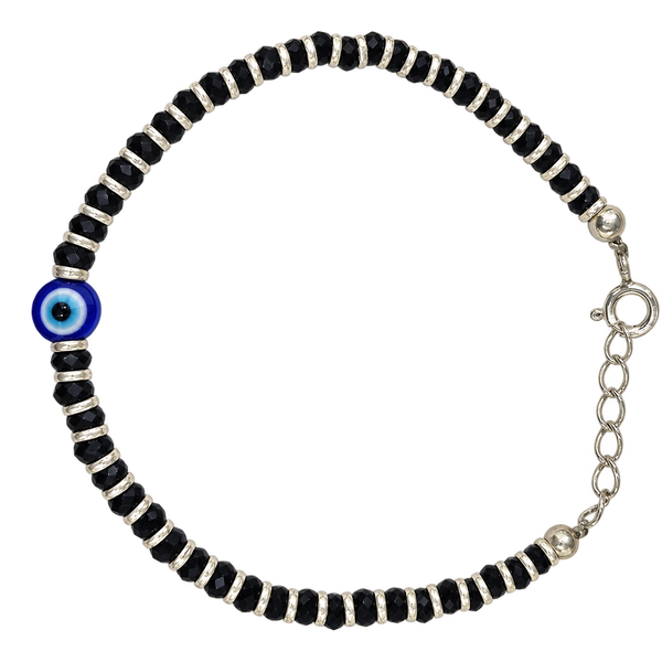 Evil Eye Black Bead Chain Bracelet, transparent catalogue view