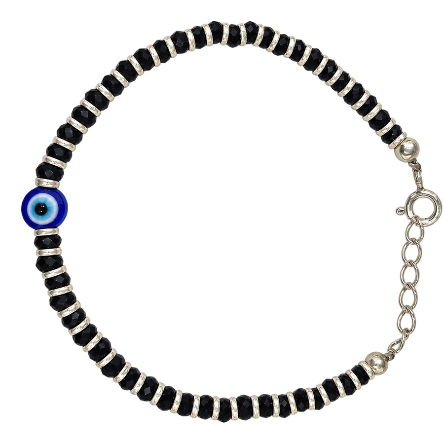 Evil Eye Black Bead Chain Bracelet, transparent catalogue view