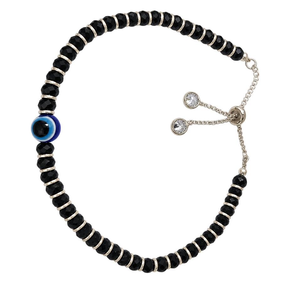 Black Bead Evil Eye Bracelet, transparent catalogue view
