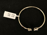 Floral Square Stone Bangle, rear view