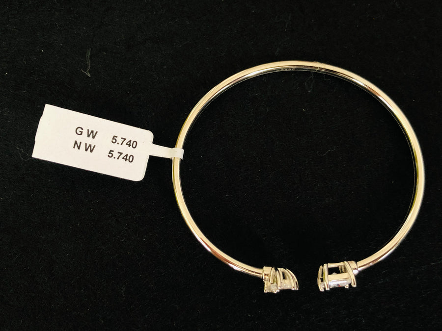 Floral Square Stone Bangle, top view