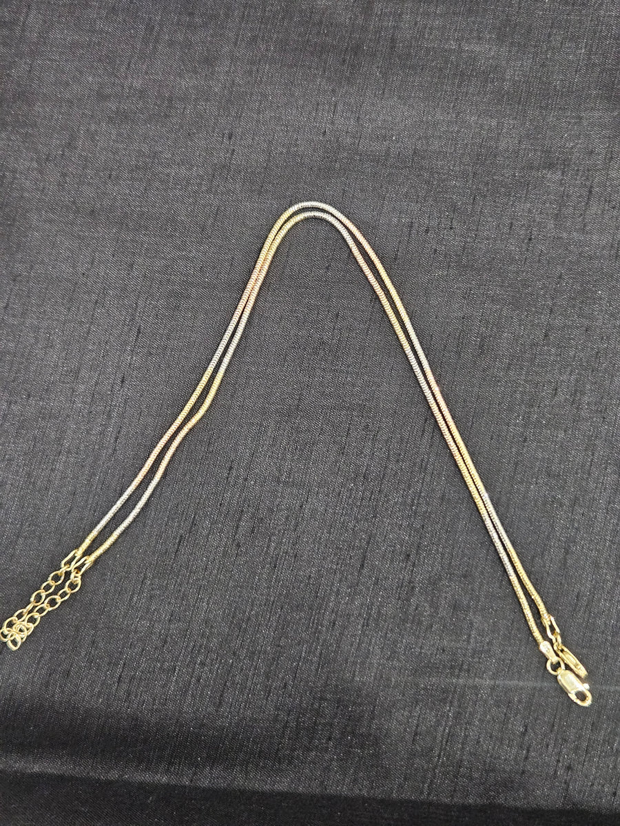 Dual Tone Chain Kids Ring, front view