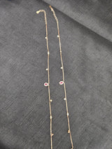 Pink Stone Kids Rings, angled view