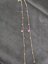 Pink Stone Kids Rings, front view
