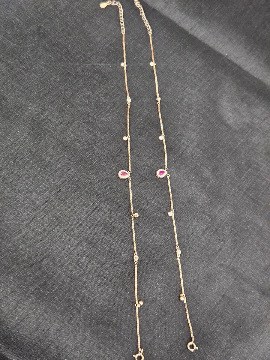 Pink Stone Kids Rings, front view