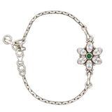Green Flower Silver Bracelet, transparent catalogue view