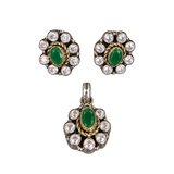 Green Oval Halo Set, transparent catalogue view