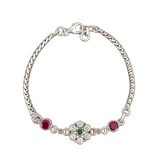Silver-Tone Floral Gem Bracelet, transparent catalogue view