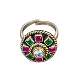 Geometric Gemstone Silver Ring, transparent catalogue view