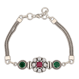 Green Stone Halo Bracelet, transparent catalogue view
