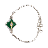 Green Square Pendant Bracelet, transparent catalogue view
