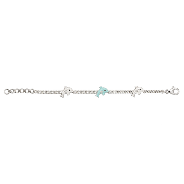 Kids Dolphin Charm Anklet, transparent catalogue view