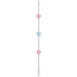 Blue Kids Silver-Tone Flower Anklet, transparent catalogue view