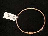 Leaf Teardrop Open Bangle, rear view