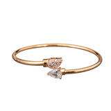 Leaf Teardrop Open Bangle, transparent catalogue view