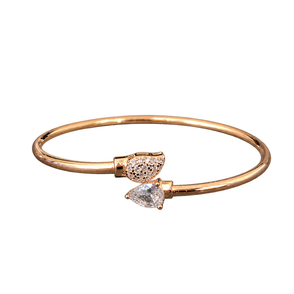 Leaf Teardrop Open Bangle, transparent catalogue view