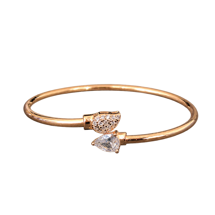 Leaf Teardrop Open Bangle, transparent catalogue view