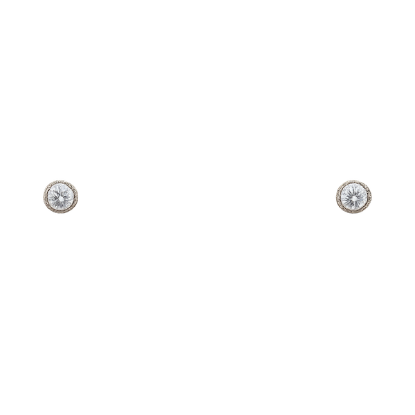 Minimal Clear Stone Stud Earrings transparent catalogue product view