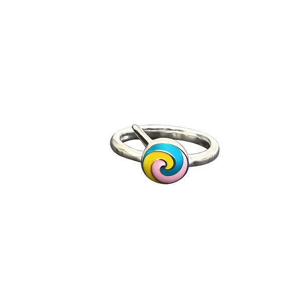 Multicolour Swirl Kids Ring, transparent catalogue view