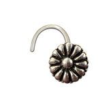 Round Oxidized Flower Nose Pin, transparent catalogue view
