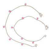 Pink Flower Crystal Anklets, transparent catalogue view