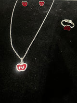 Red Apple Kids Jewellery Set, close-up view