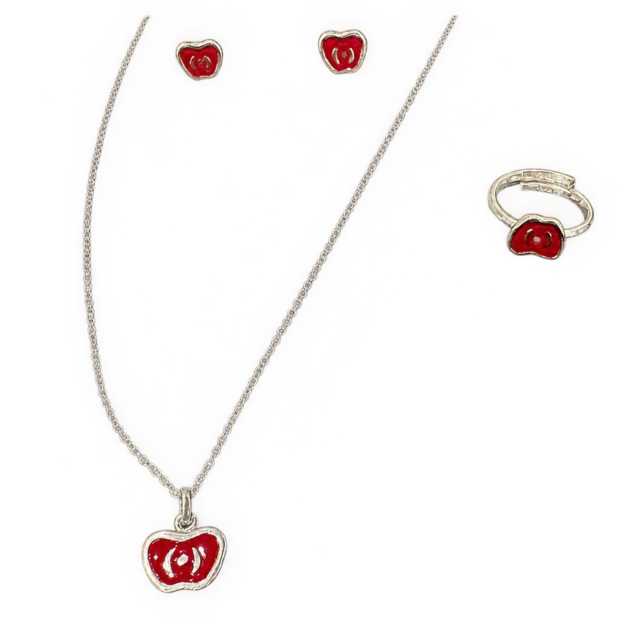 Red Apple Kids Jewellery Set, transparent catalogue view