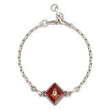 Red Enamel Diya Bracelet, transparent catalogue view