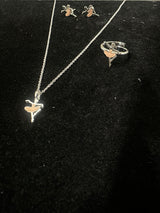 Rose Gold Ballerina Kids Jewellery Set, close-up view