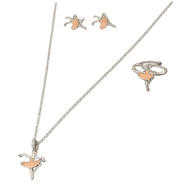 Rose Gold Ballerina Kids Jewellery Set, transparent catalogue view