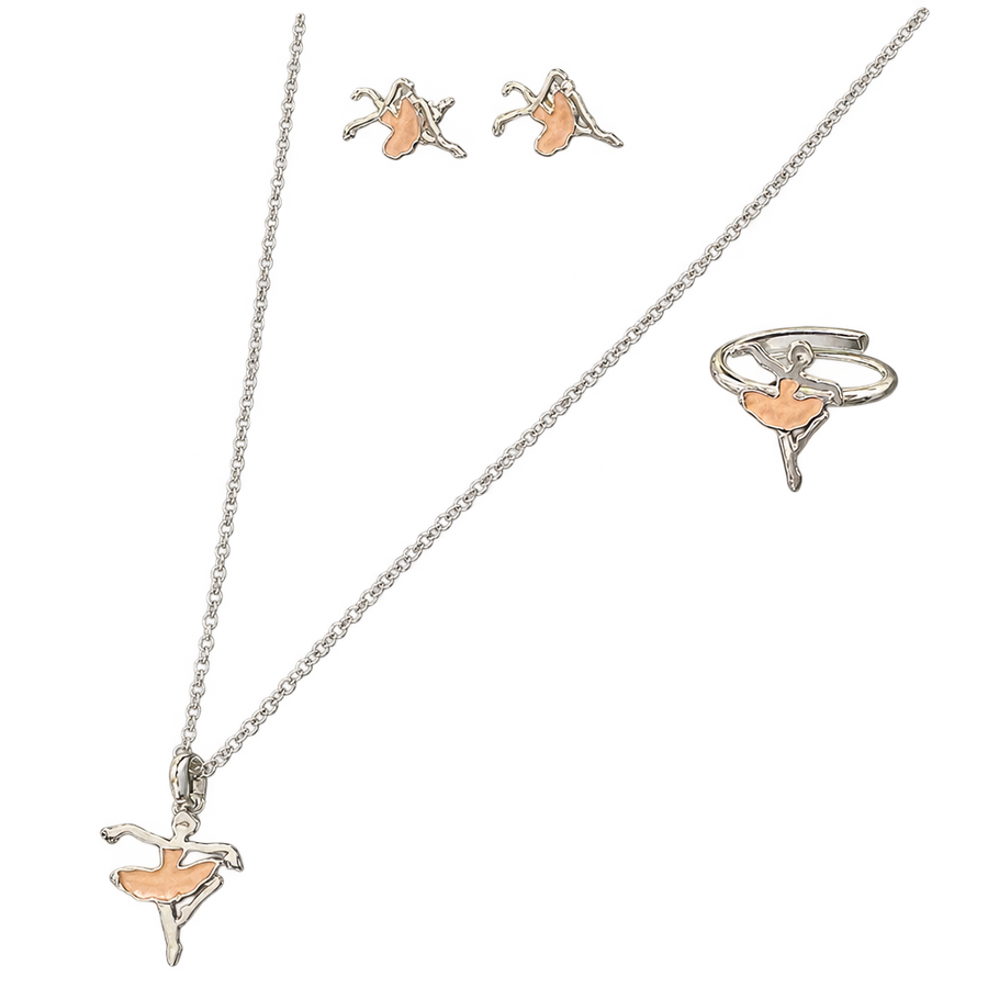Rose Gold Ballerina Kids Jewellery Set, transparent catalogue view